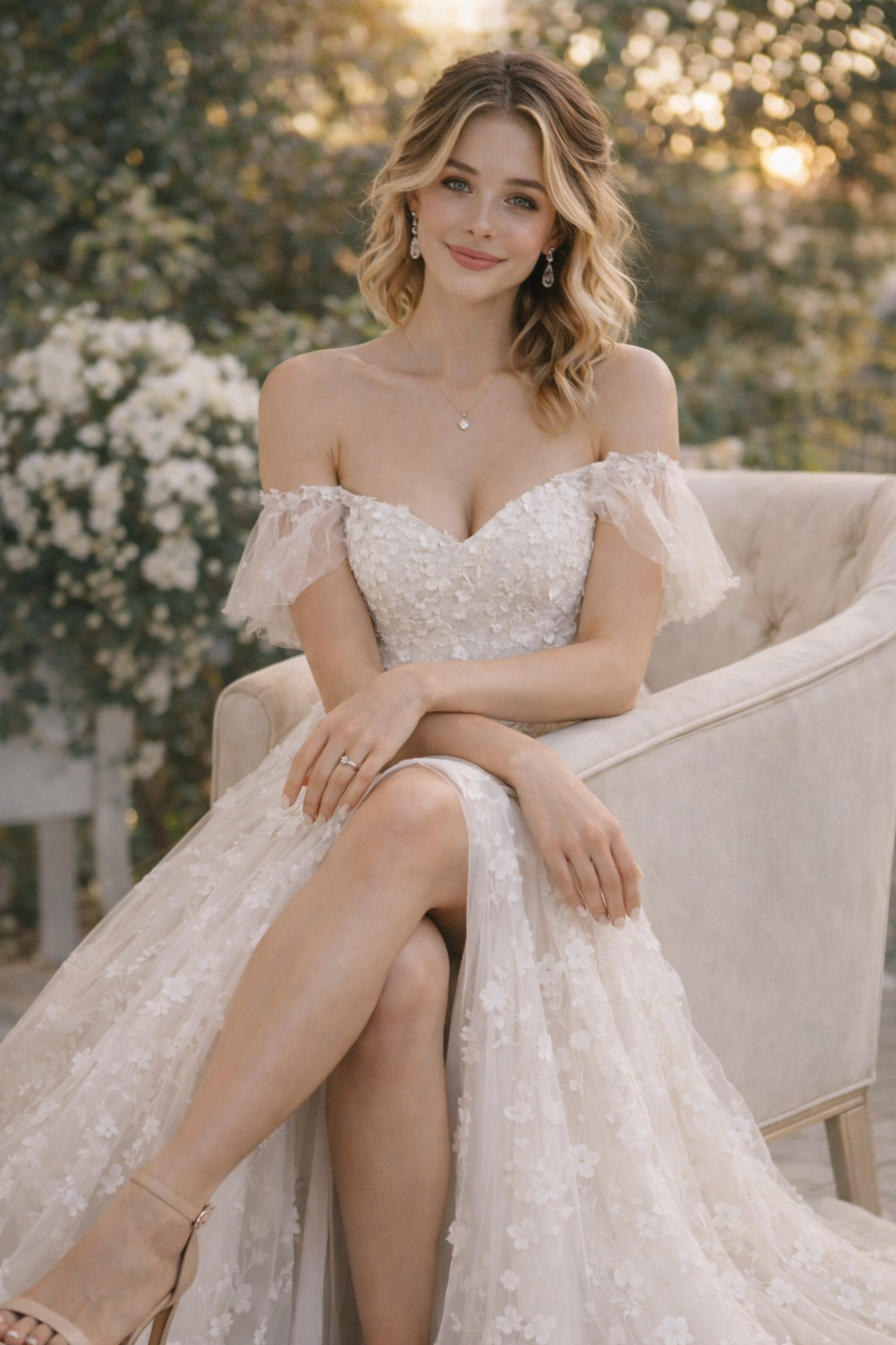 Elise AI character - romantic garden